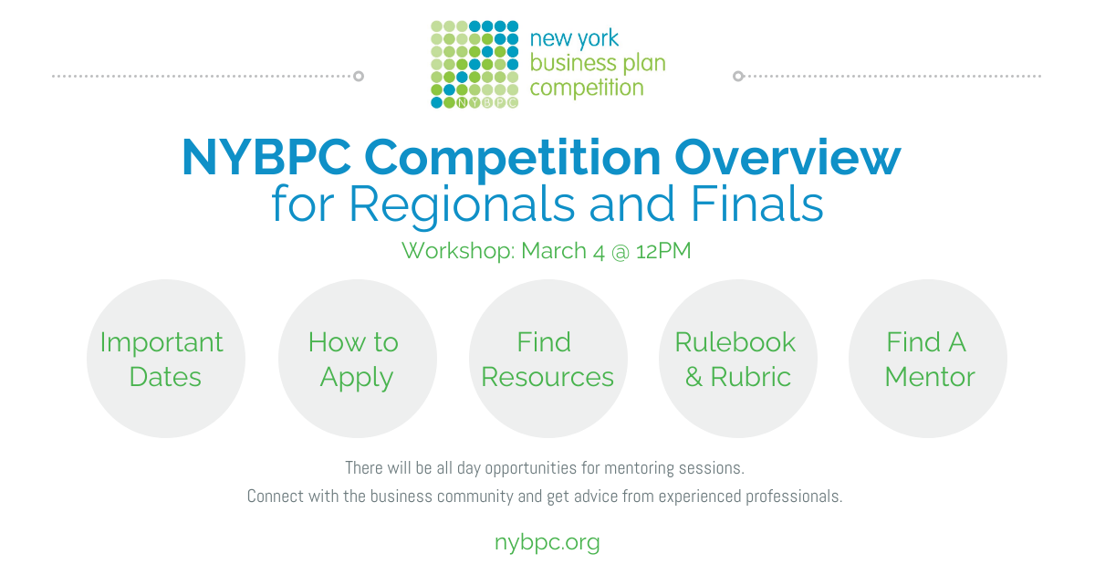 WORKSHOP: The NYBPC Regionals and Finals Competition Overview